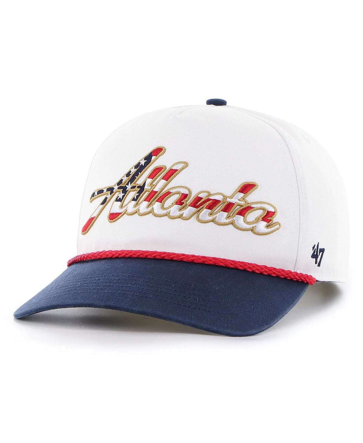 Men's White Atlanta Falcons Patriotic Overhand Hitch Adjustable Hat - White