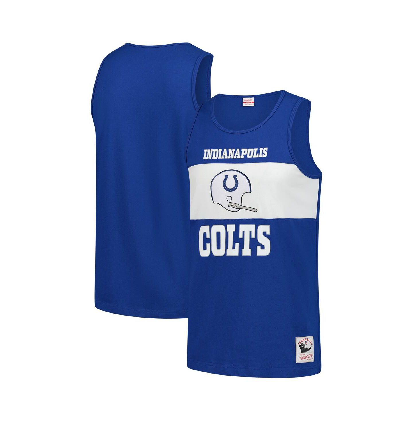 Мужской топ Mitchell & Ness Royal Indianapolis Colts Retro Color Block — фото 1