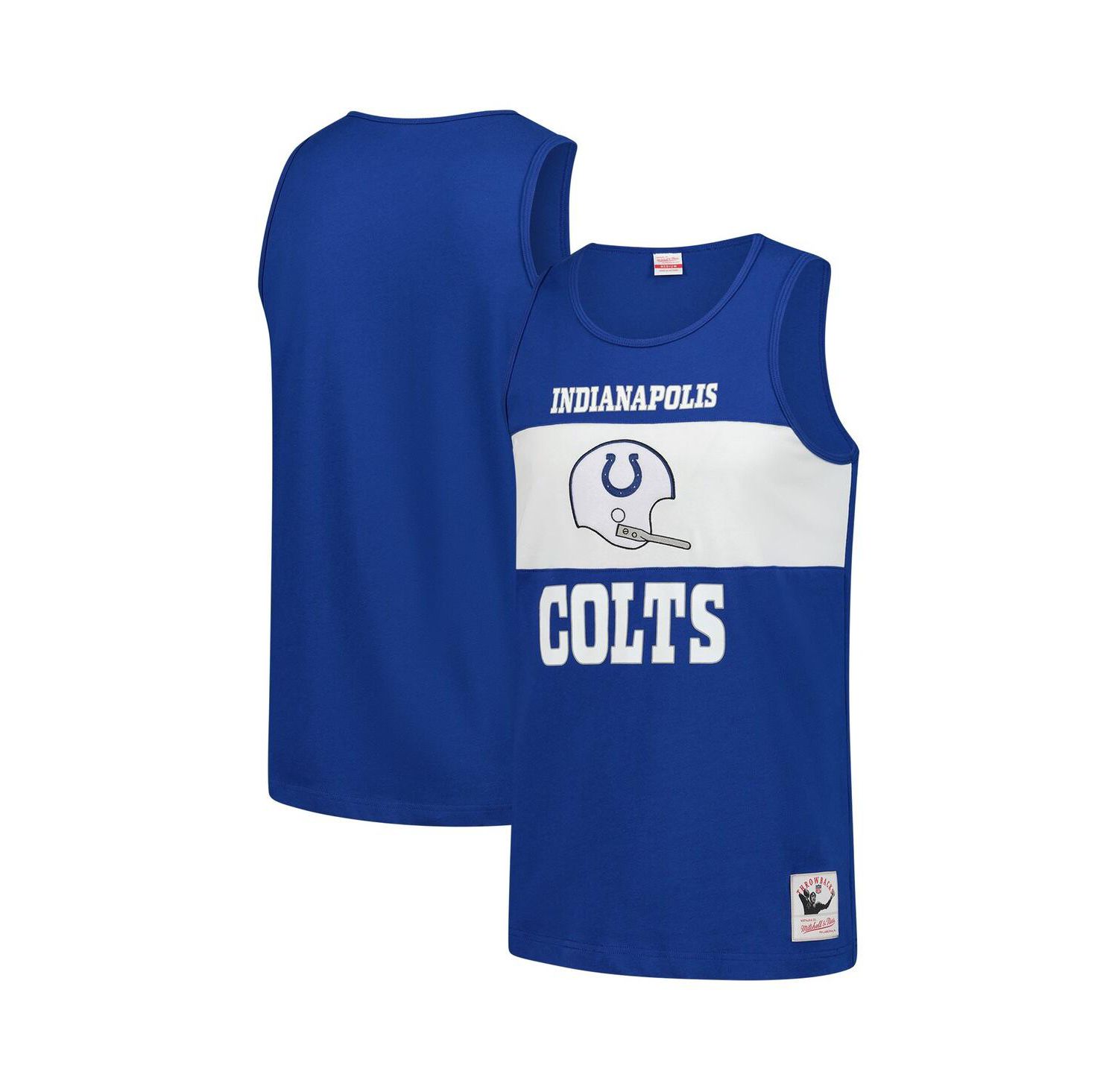 Men's Royal Indianapolis Colts Retro Color Block Tank Top