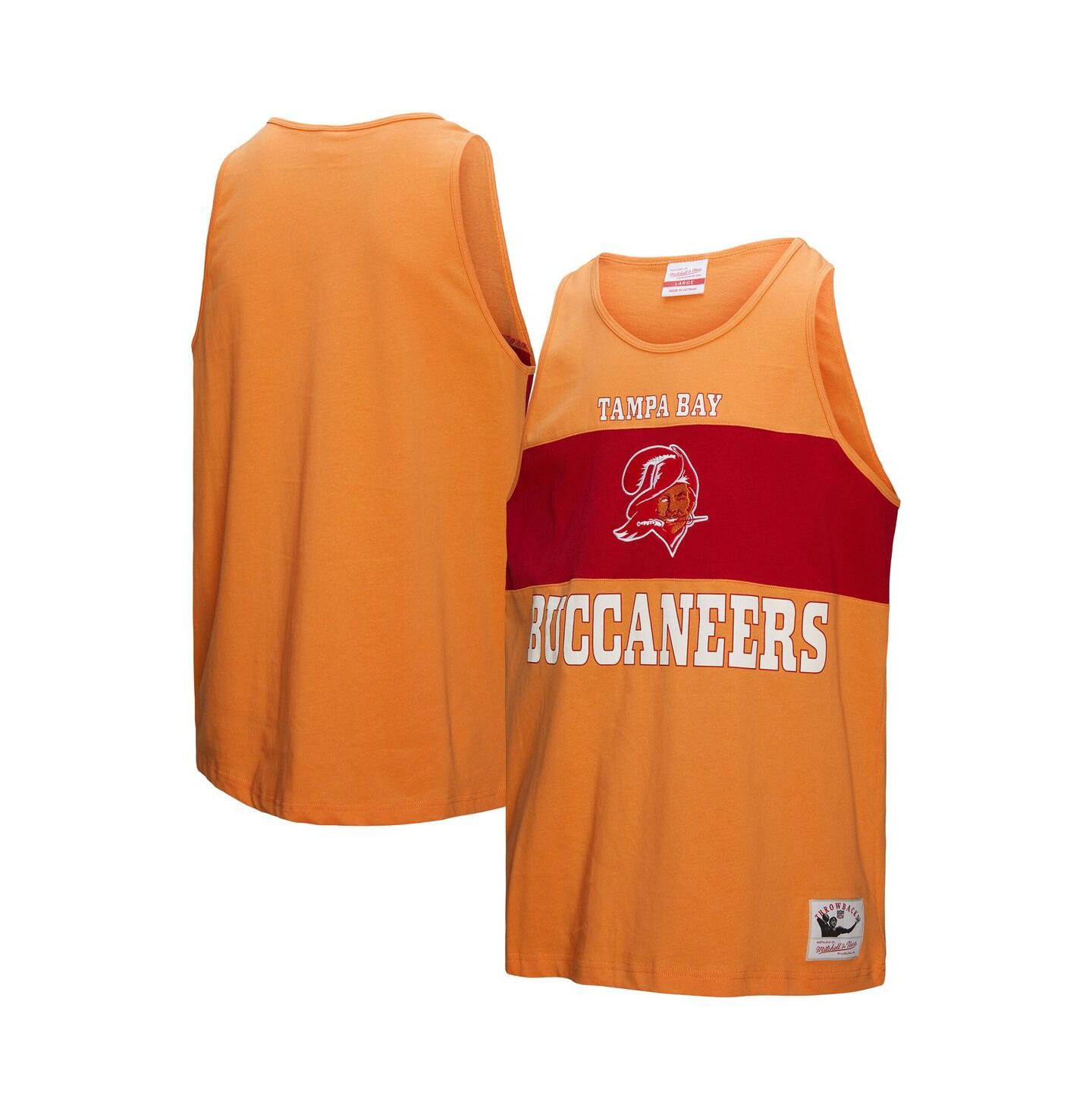 Мужской топ Mitchell & Ness Orange Tampa Bay Buccaneers Retro Color Block — фото 1