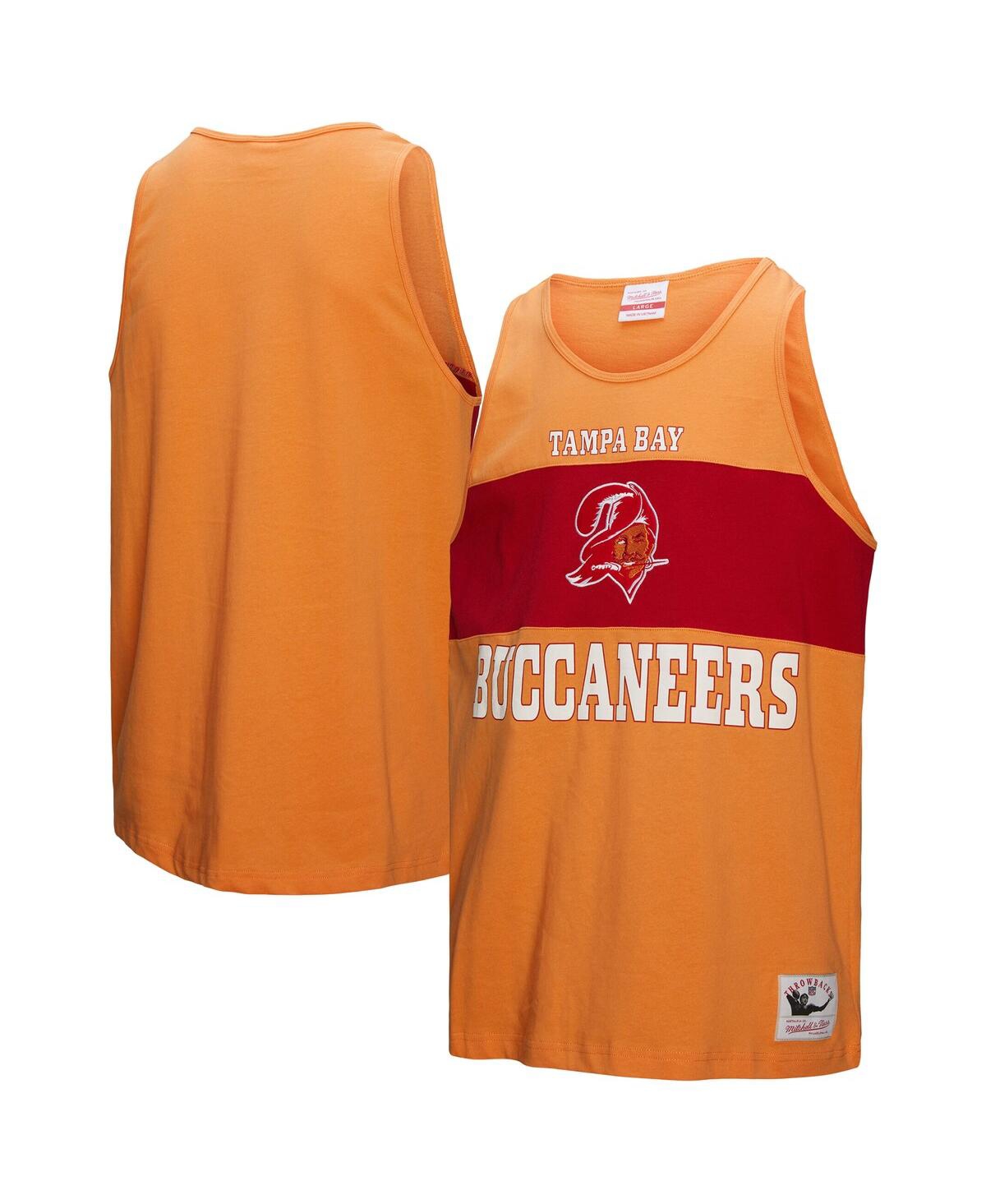 Men's Orange Tampa Bay Buccaneers Retro Color Block Tank Top - Orange