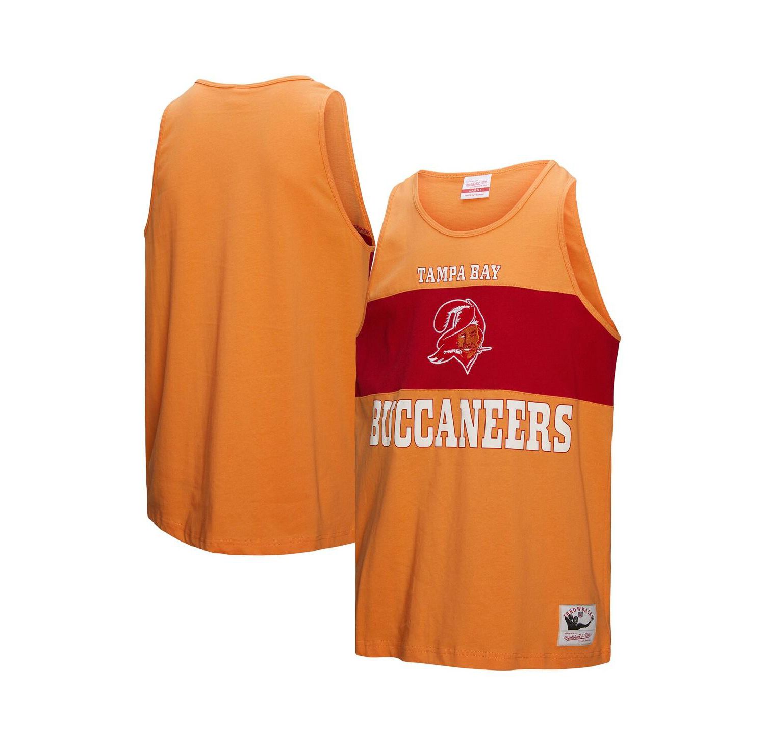 Men's Orange Tampa Bay Buccaneers Retro Color Block Tank Top