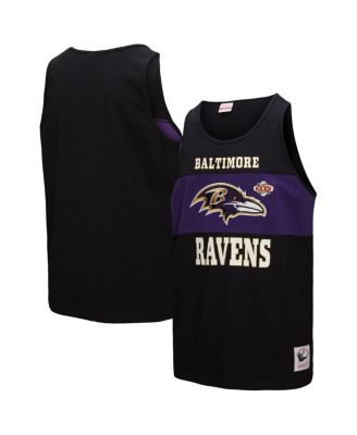 Men's Black Baltimore Ravens Retro Color Block Tank Top