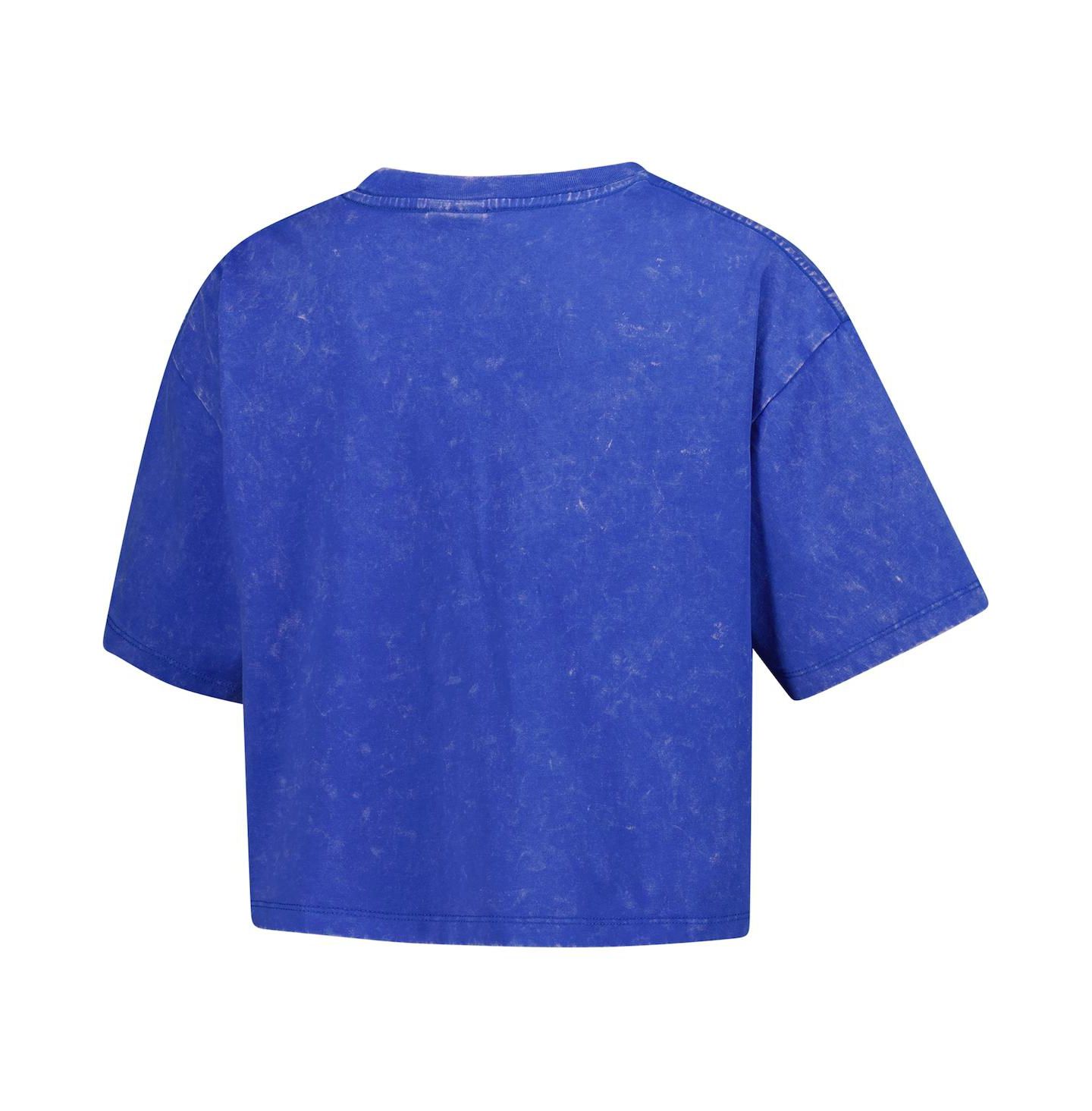 Женская футболка New Era Blue Detroit Lions Cropped Boxy Sport Classics Mineral Wash — фото 4