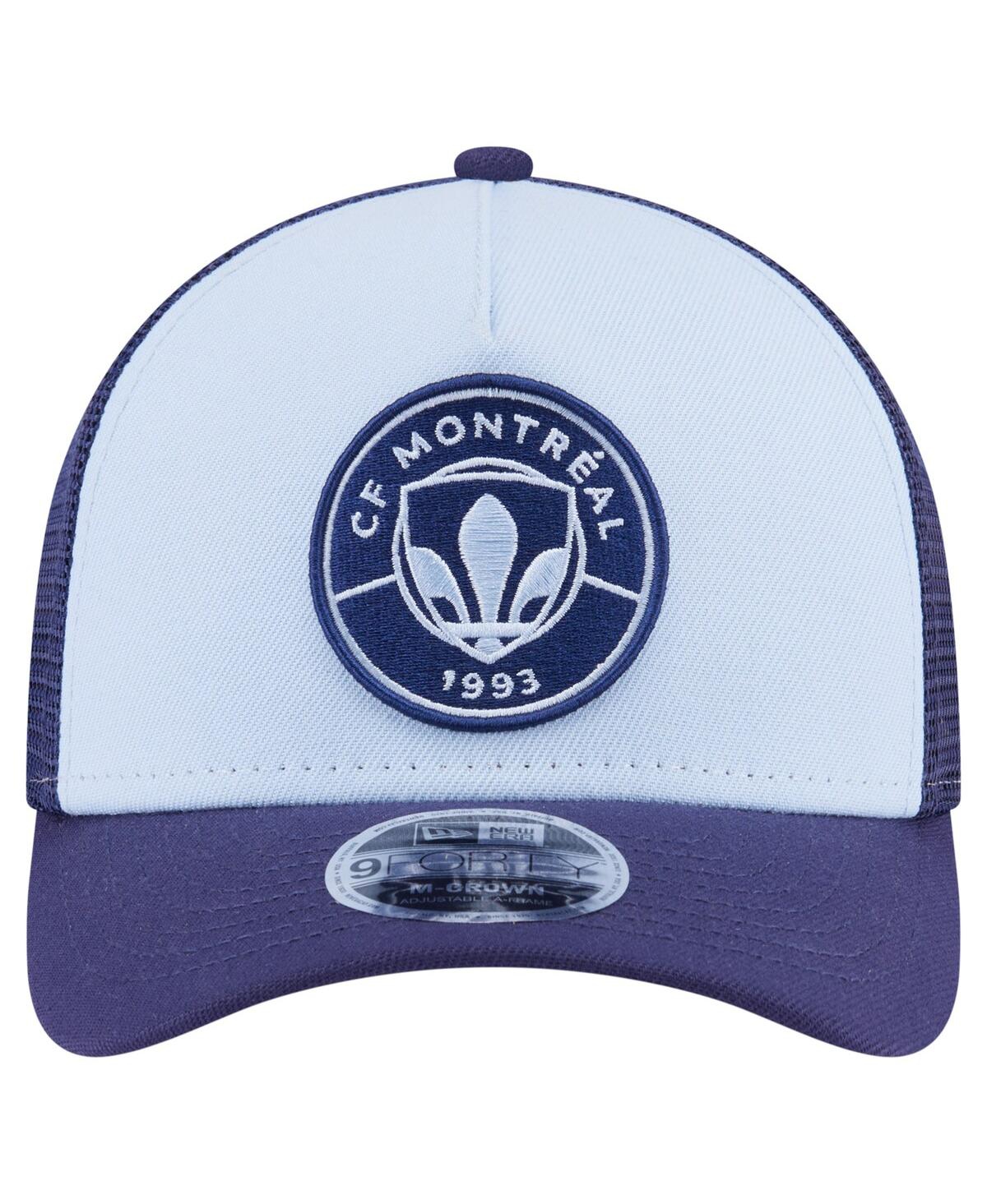 New Era Men's Light Blue Cf Montreal Color Pack 9forty M-crown A-frame Adjustable Trucker Hat In Blue