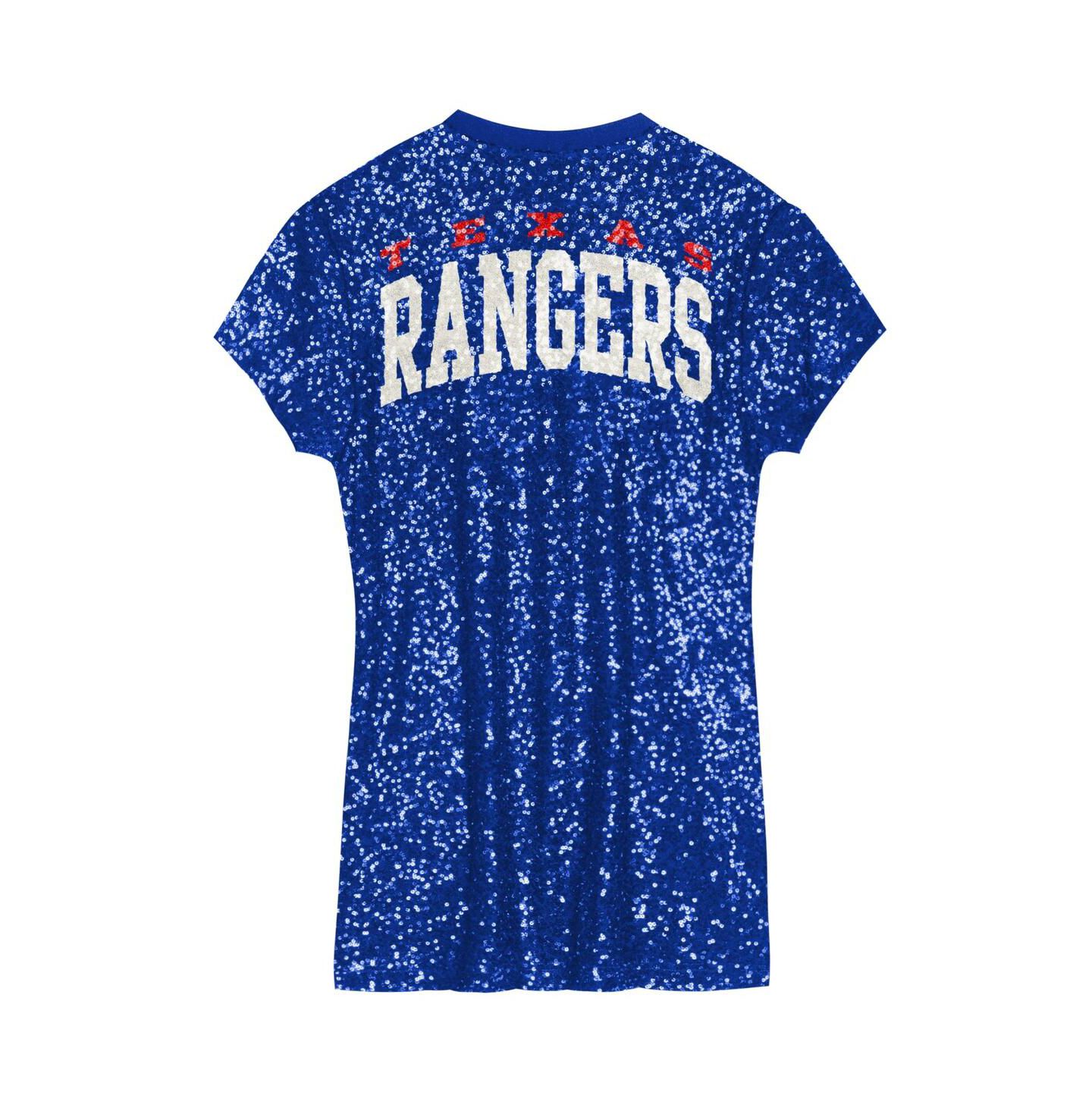 Платье Outerstuff Royal Texas Rangers Sequin V-Neck Dress для девочек — фото 2