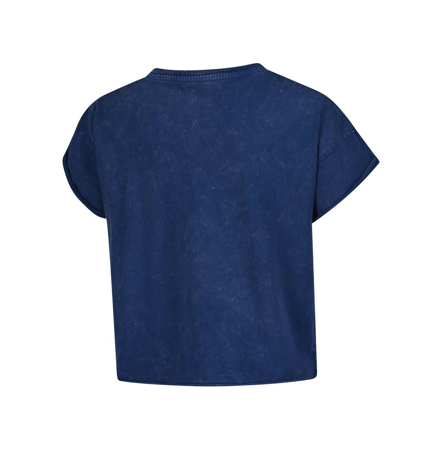 Женская футболка Sportiqe Navy Dallas Wings Rock N Roll Collection Gwen Mineral Wash Cropped — фото 2