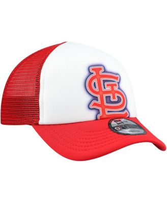 Toddler White/Red St. Louis Cardinals Painted A-Frame 9FORTY Trucker Adjustable Hat