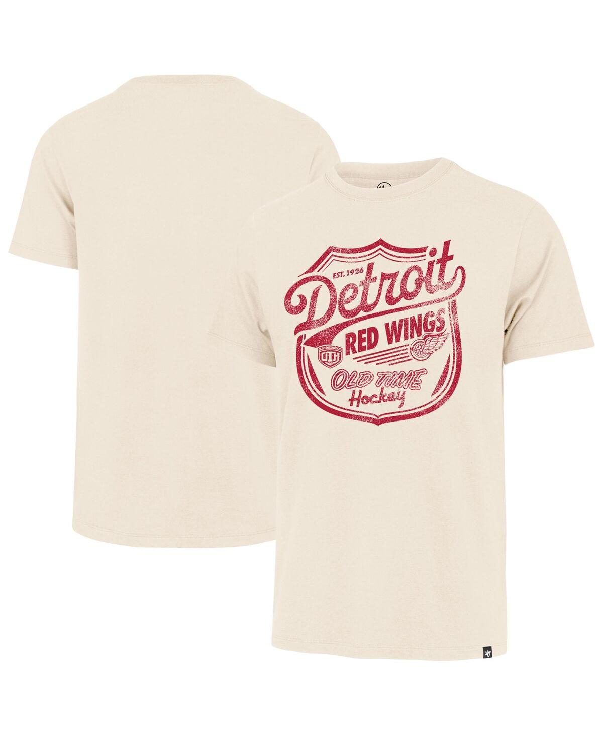 Men's Cream Detroit Red Wings Poke Check Franklin T-Shirt - Cream