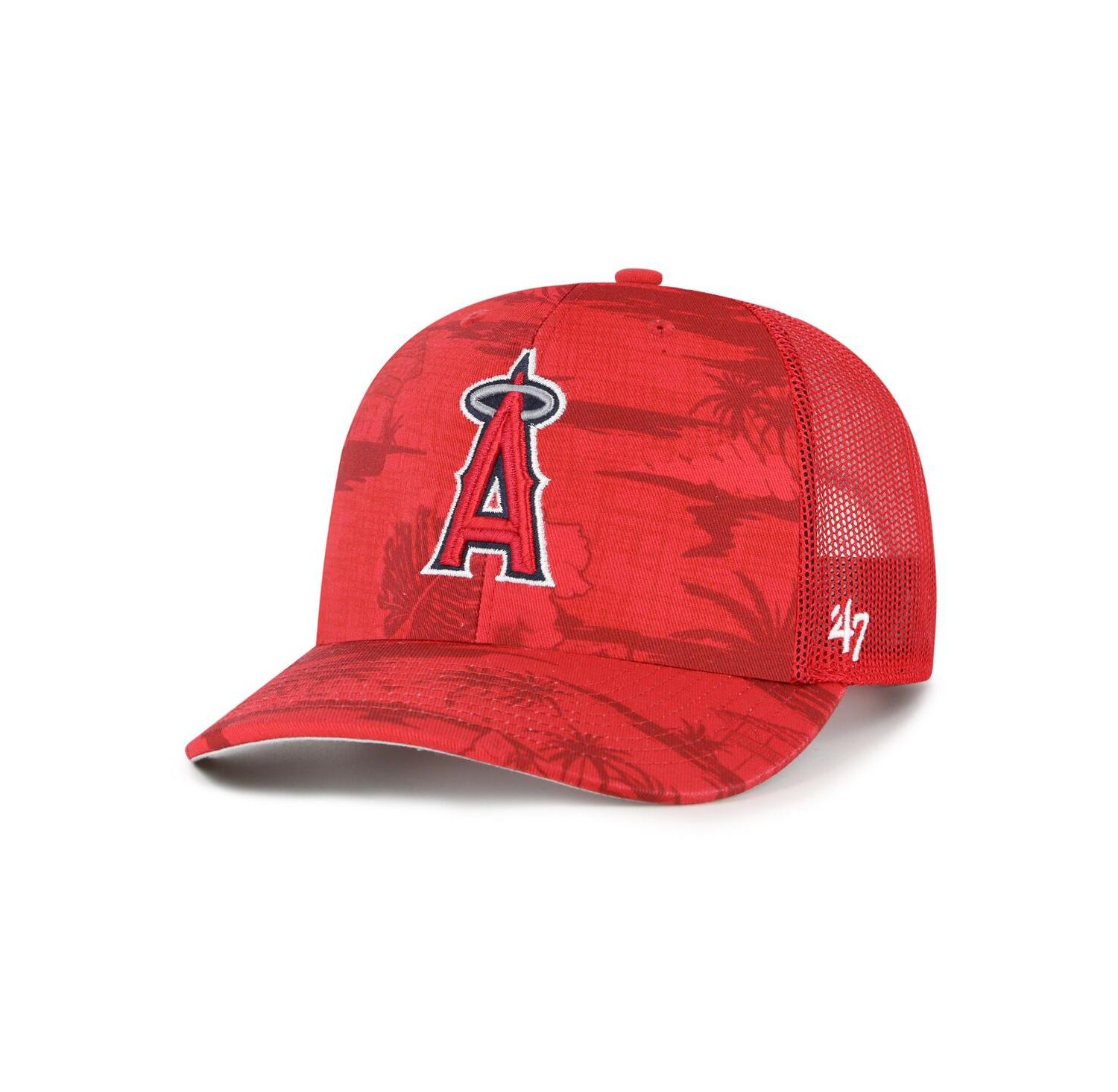 Men's Red Los Angeles Angels Fiji Trucker Adjustable Hat