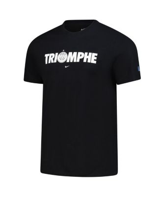 Men's Black Paris Saint-Germain 2025 s of Europe Triomphe T-Shirt