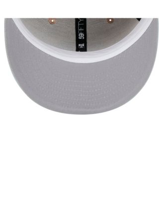 Men's Tan Oakland Raiders Gridiron Classics Throwback Logo Main 59FIFTY Fitted Hat