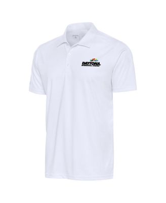 Men's White Daytona International Speedway Tribute Polo Shirt