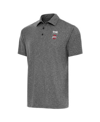 Men's Heather Black Ohio State Buckeyes THE Par 3 Polo Shirt