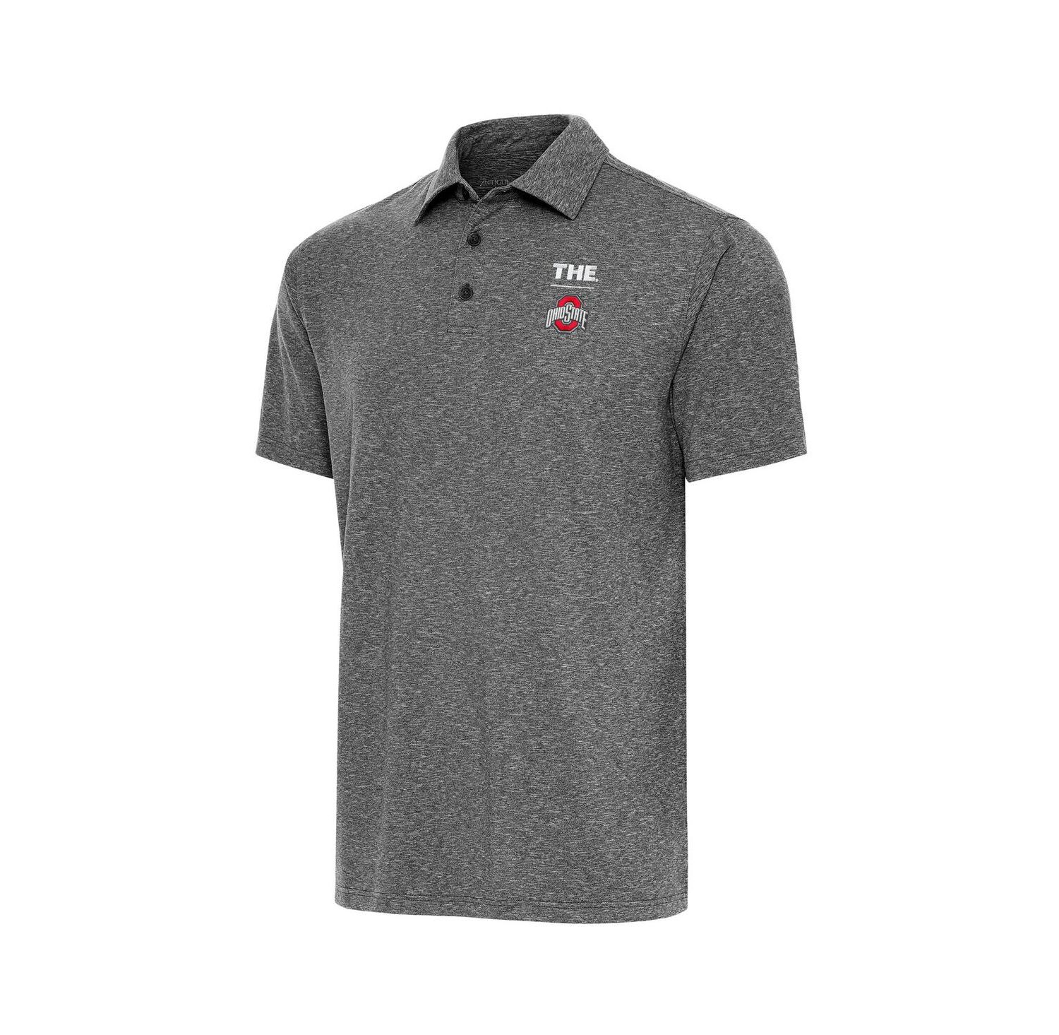 Men's Heather Black Ohio State Buckeyes THE Par 3 Polo Shirt