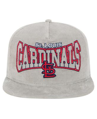 Men's Gray St. Louis Cardinals Corduroy Golfer Snapback Hat