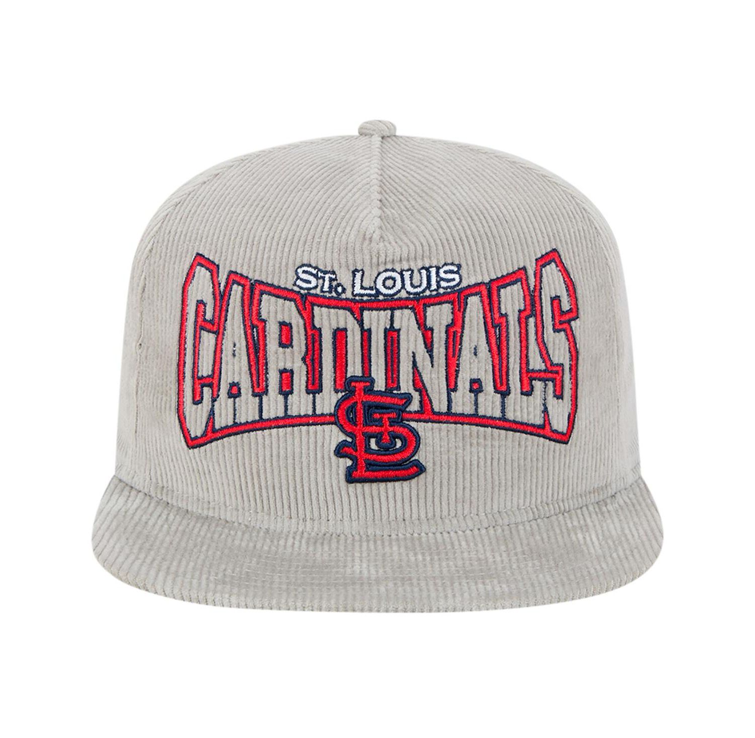 Men's Gray St. Louis Cardinals Corduroy Golfer Snapback Hat