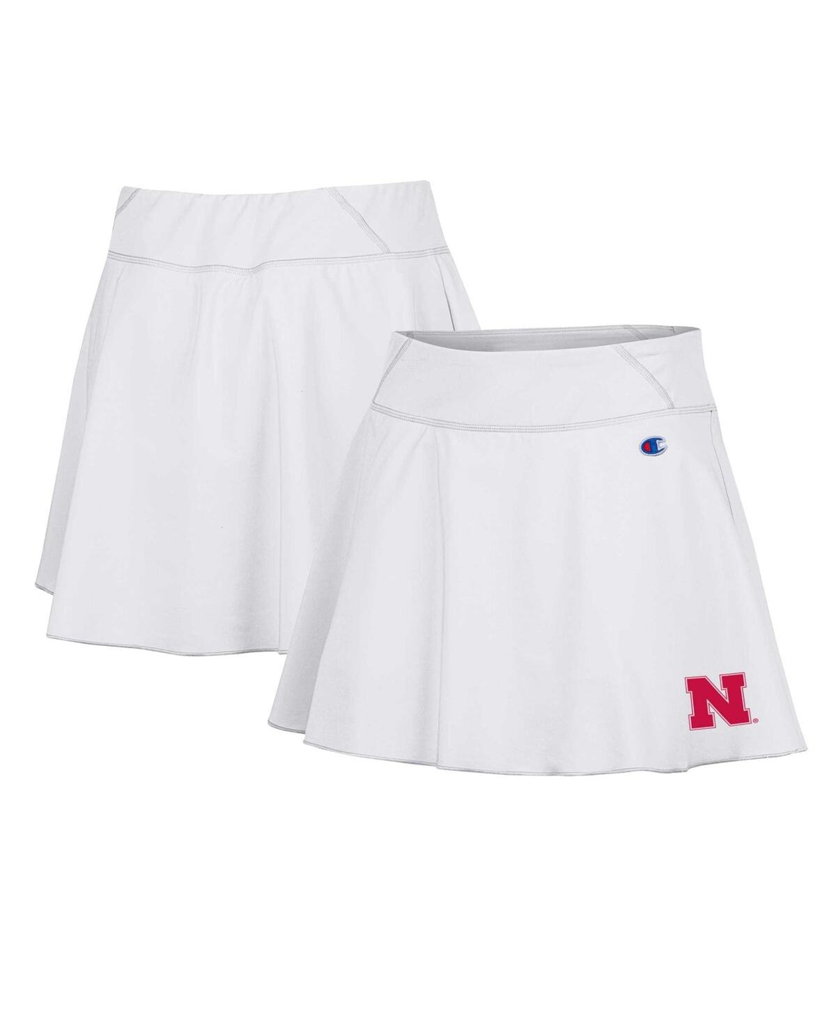 Women's White Nebraska Huskers Tailgate Soft Touch Skort - White