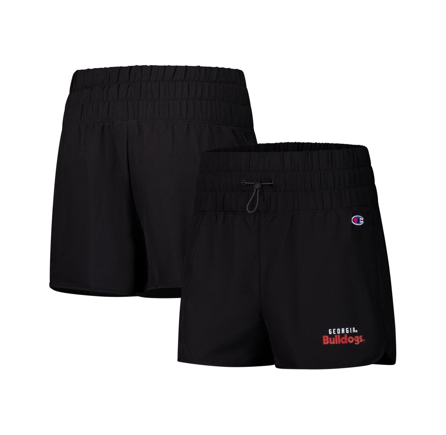 Women's Black Georgia Bulldogs Tailgate Her Woven Shorts