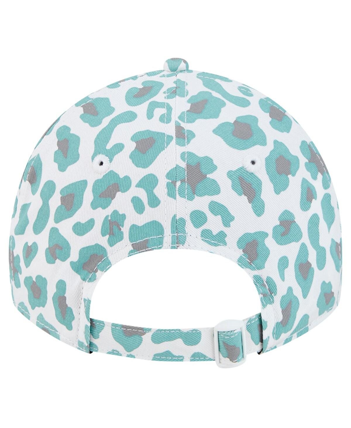 New Era Preschool White Jacksonville Jaguars Active Leopard 9twenty Adjustable Hat In Green