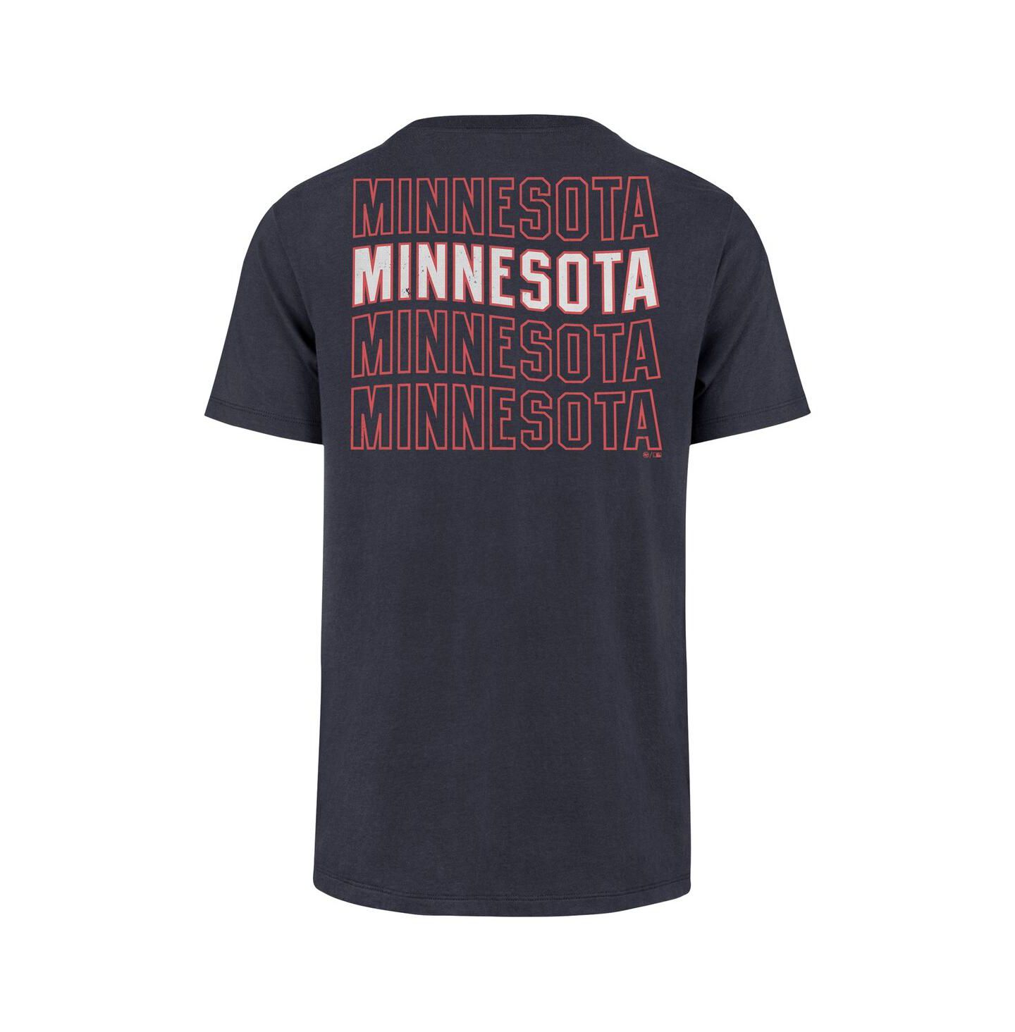Мужская футболка '47 Brand Navy Minnesota Twins Hang Back Franklin — фото 2