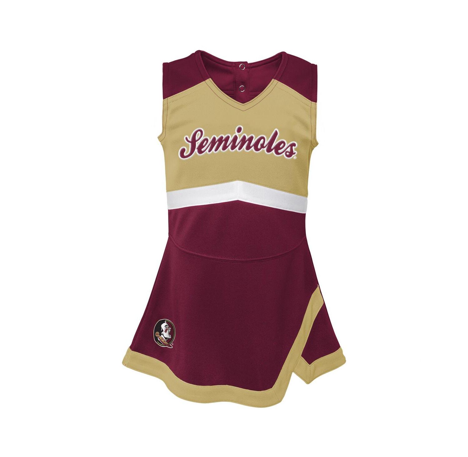 Big Girls Garnet Florida State Seminoles Cheer Captain Jumper Dress