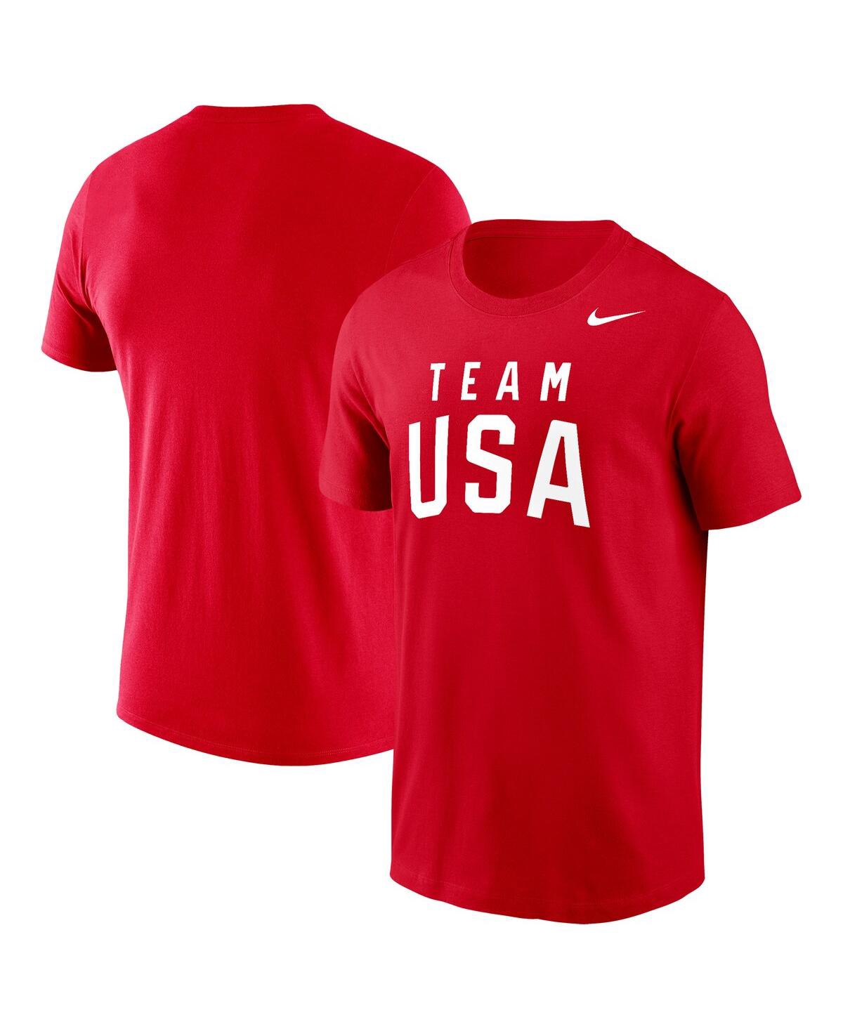 Nike Red Team Usa Olympic Team Performance T-shirt In Red