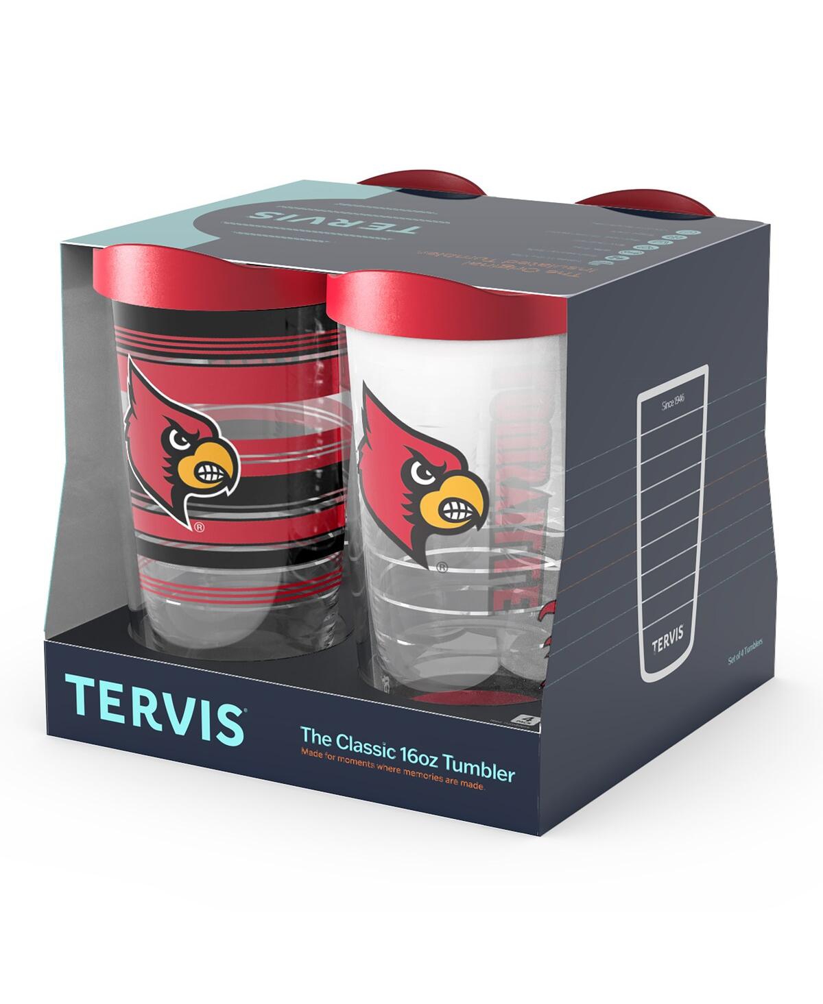 Tervis Louisville Cardinals Four-pack 16oz. Classic Tumbler Set In Transparent