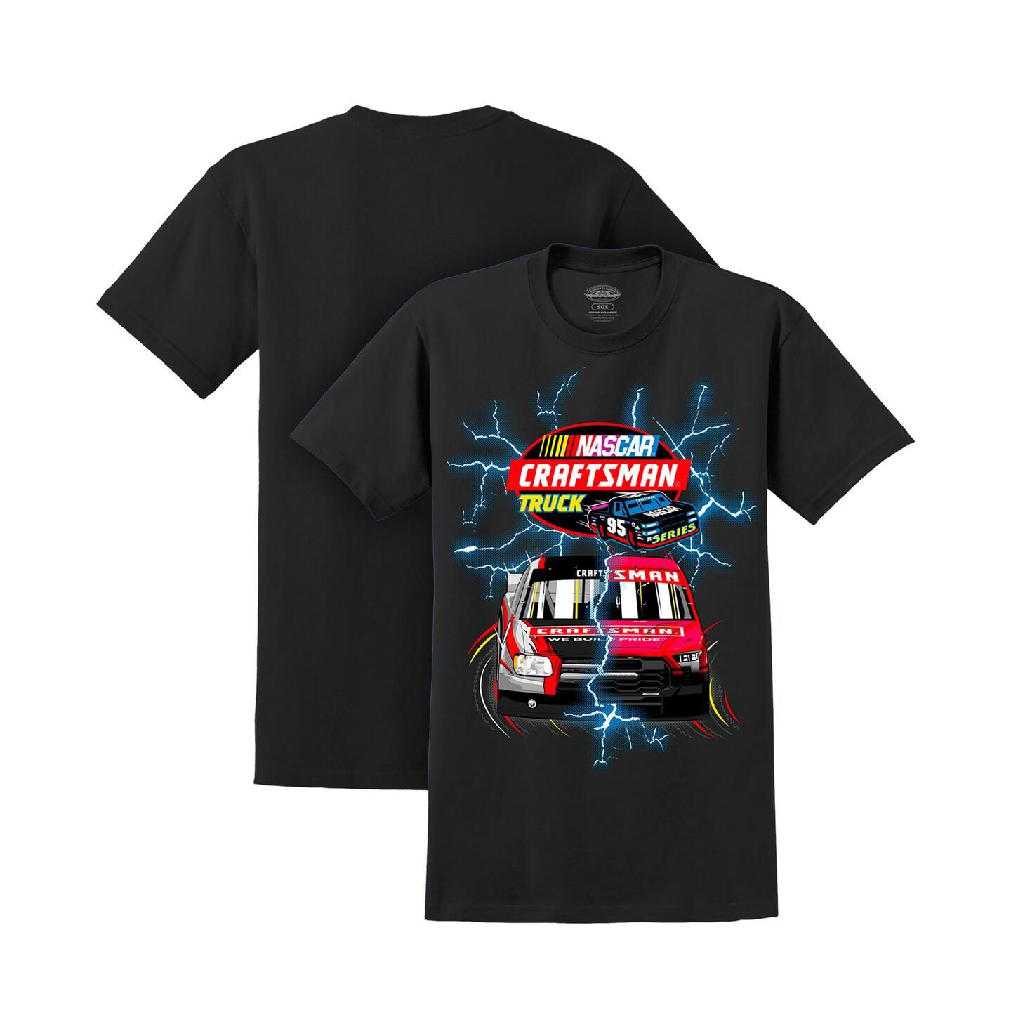 Мужская футболка NASCAR Classics NASCAR Black Craftsmen Truck Series Lightning Tri-Blend — фото 1