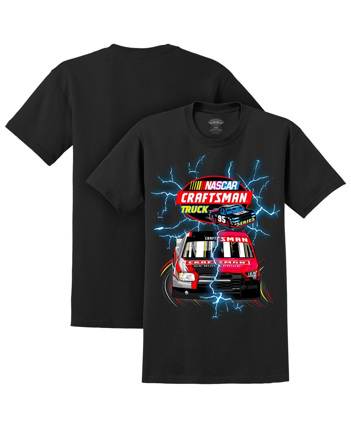 Nascar Men's Black Craftsmen Truck Series Lightning Tri-Blend T-Shirt - Black