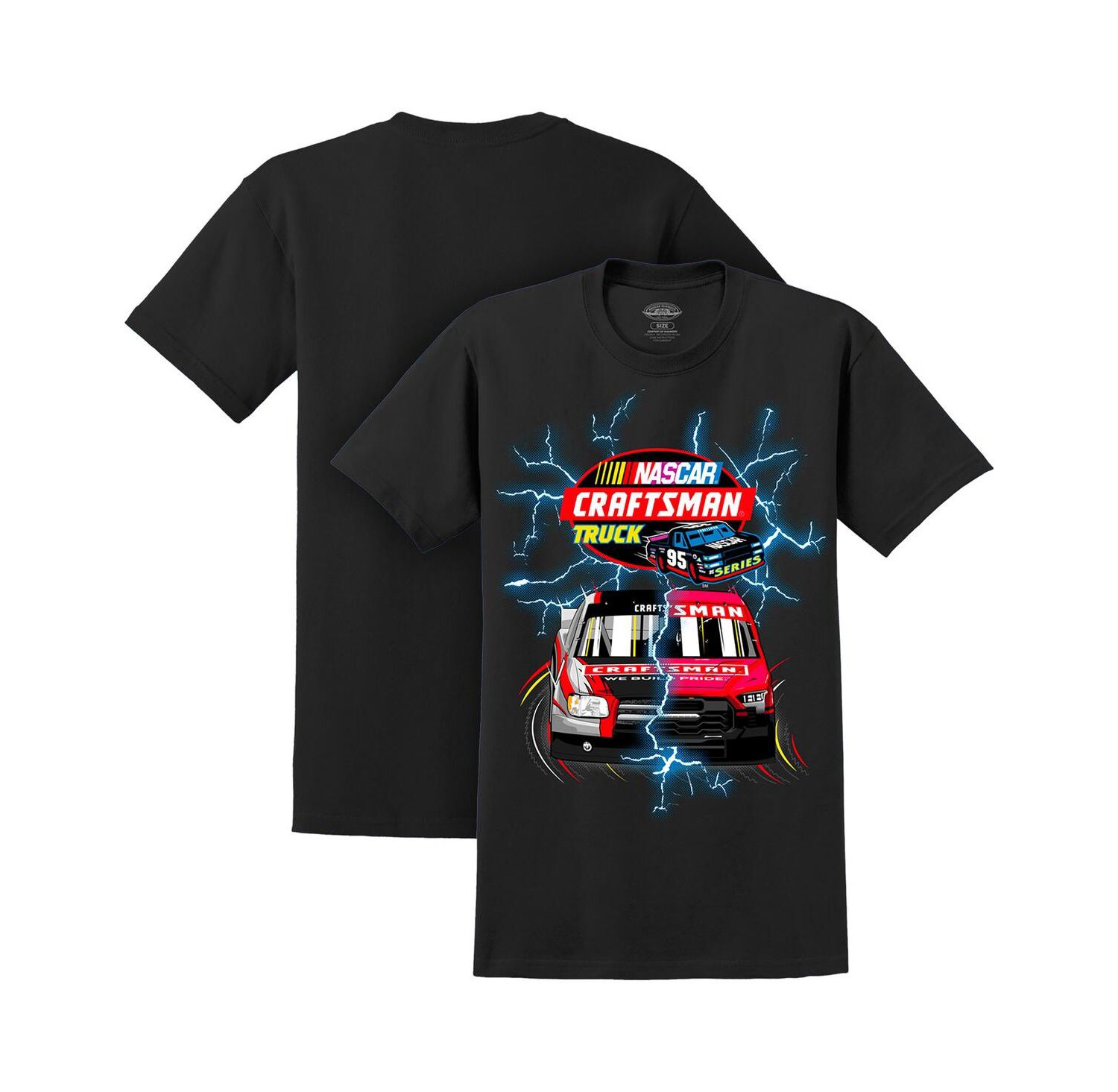 NASCAR Men's Black Craftsmen Truck Series Lightning Tri-Blend T-Shirt