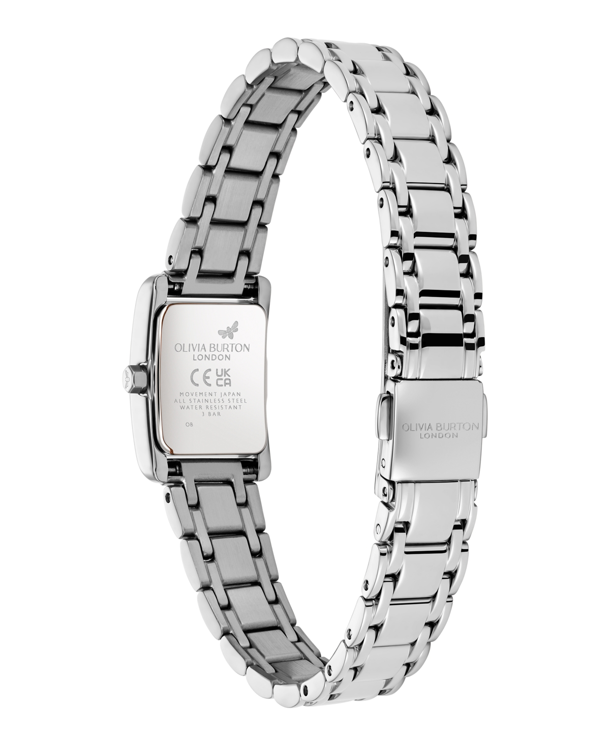 Olivia Burton Mini Grove Rectangular Bracelet Watch, 16mm In Metallic