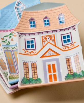 Village 2nd Edition House Accent Plates, Set of 4