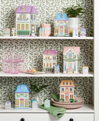 Village 2nd Edition House Accent Plates, Set of 4