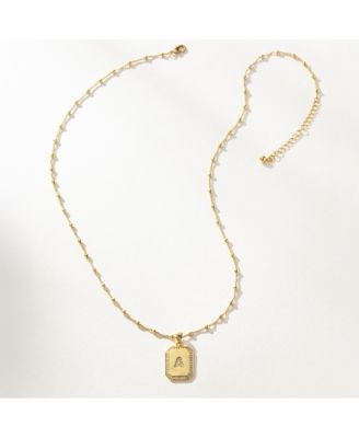 14k Gold-Plated Cubic Zirconia Sur 2.0 Initial Necklace