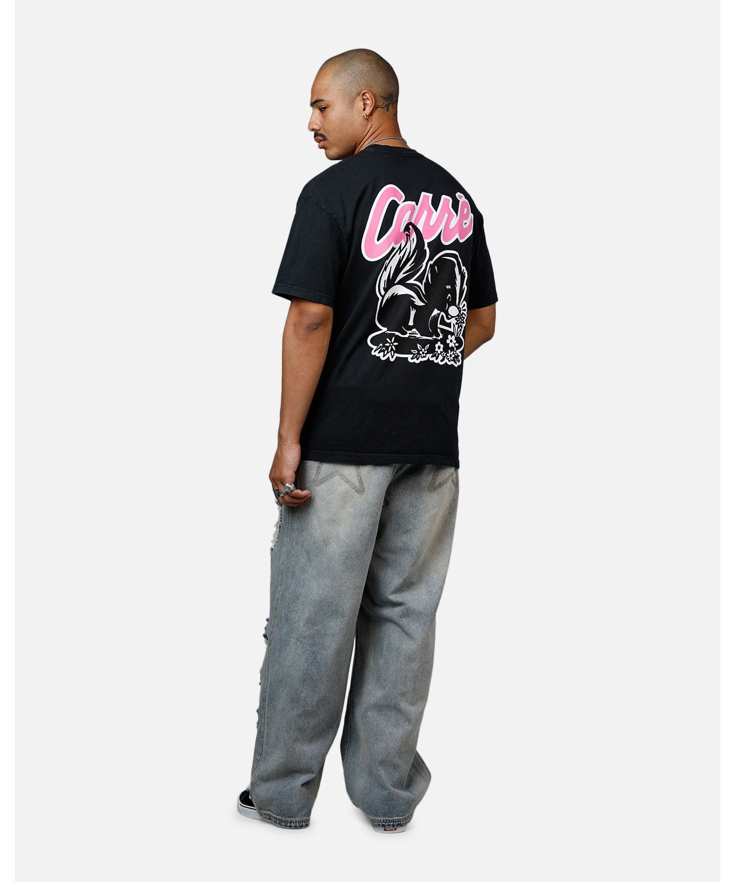 Men's Pepe Heavyweight T-Shirt - Black Acidwash S