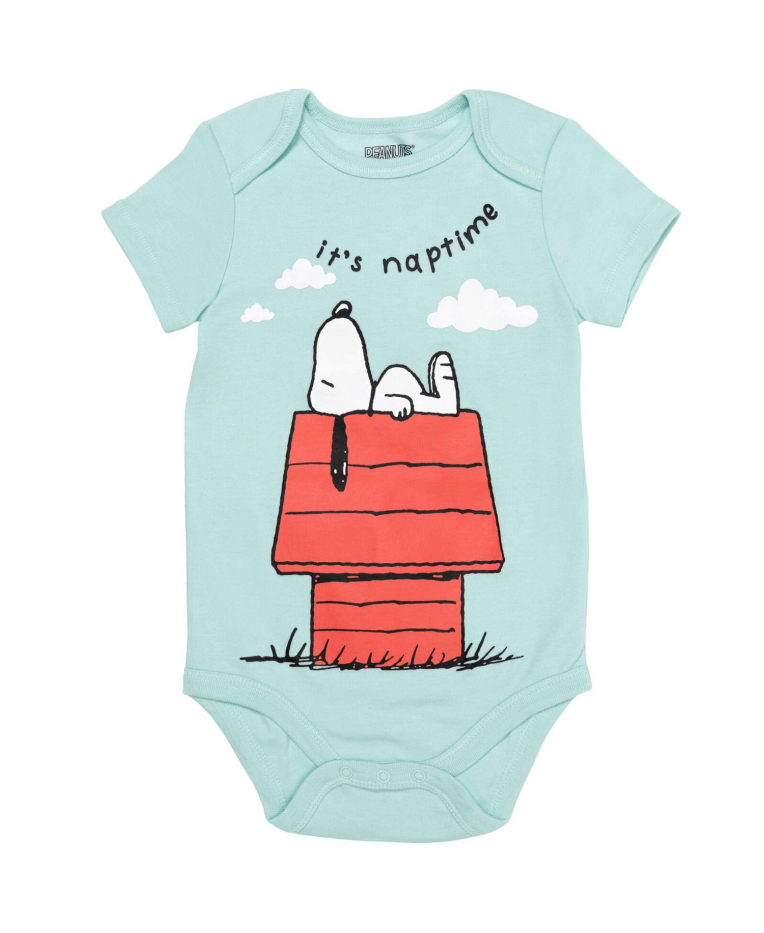 Snoopy Charlie Brown Boys 5 Pack Bodysuits Multi Infant