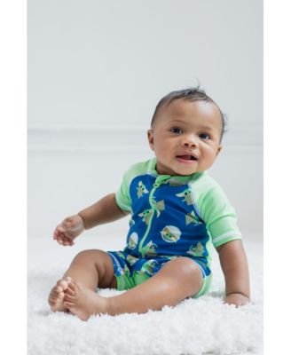 Baby Boys Yoda Half Zip Up One Piece Bathing Suit