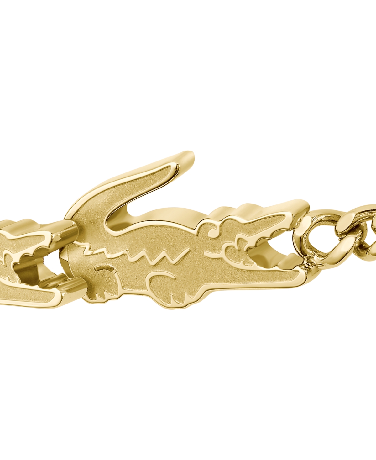 Lacoste Crocodile Link Bracelet In Gold