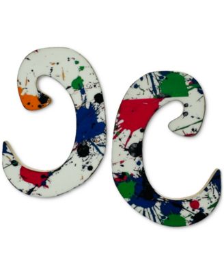 Swanky Designs Micaela Stud Earrings - White 34$