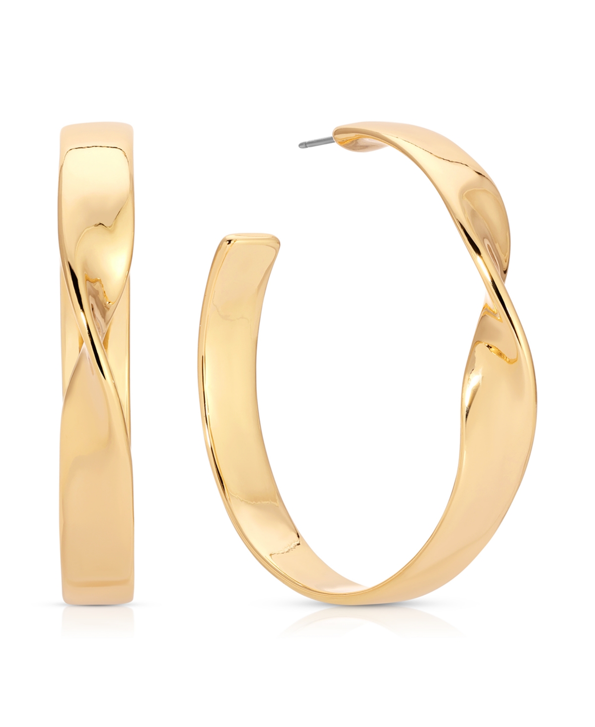 Heirloom Twist Medium Hoops Earrings - Gold
