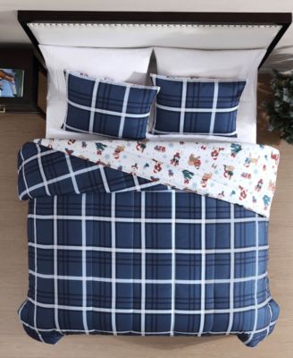 Holiday Town Dogs 3-Pc. Comforter Set