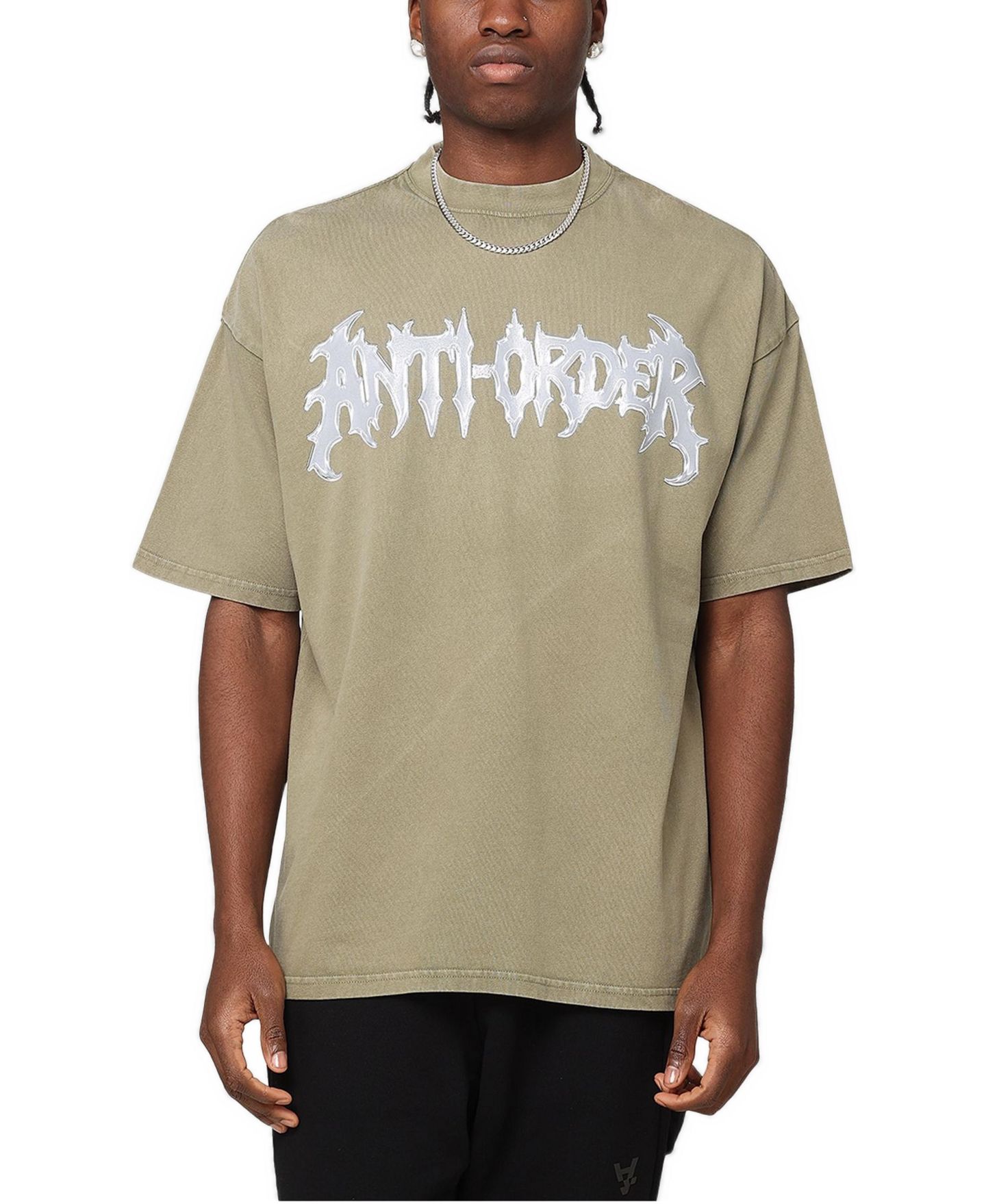 Мужская футболка The Anti Order New Dawn Mock Neck, цвет: Винтажный хаки — фото 1