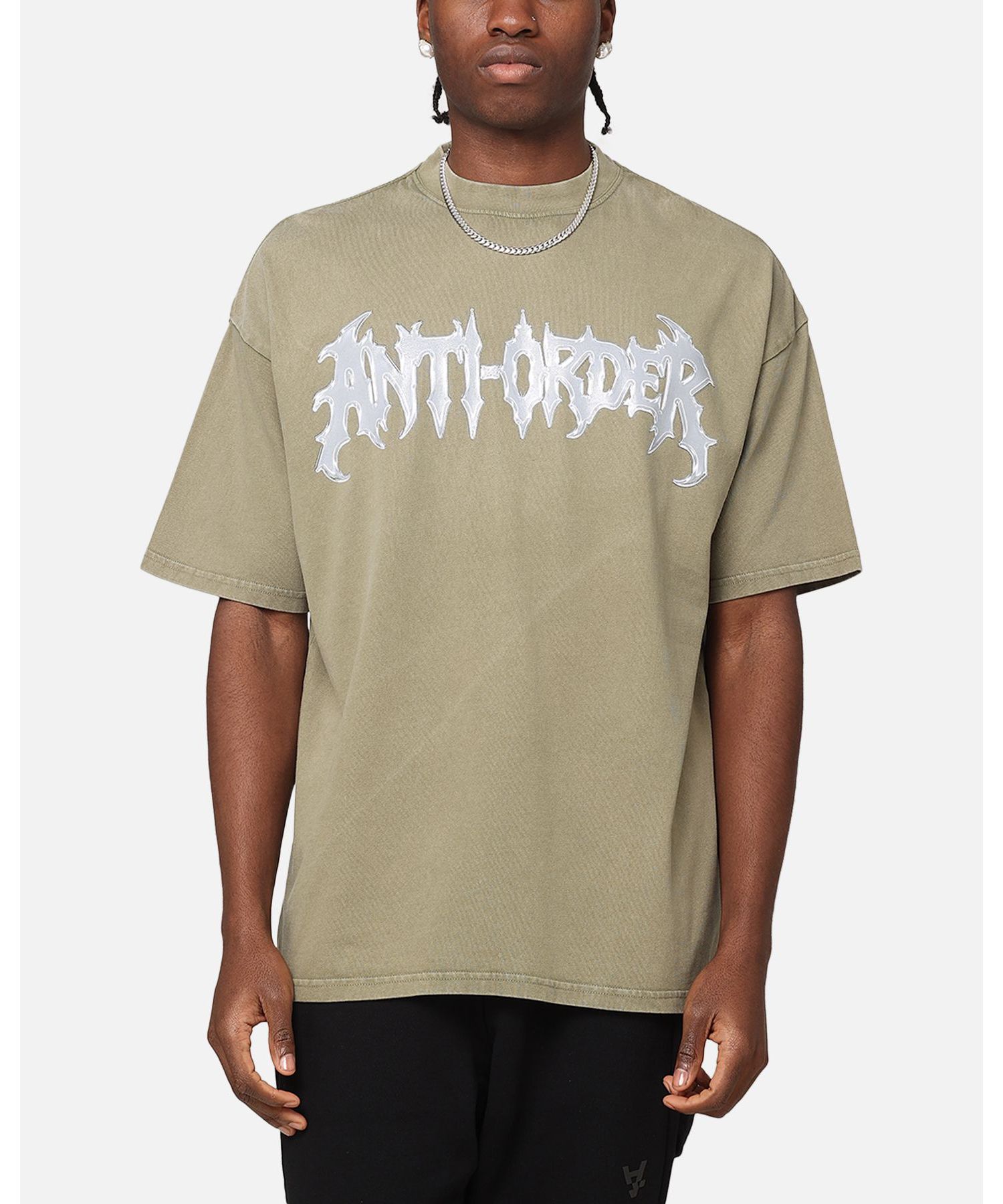 Men's New Dawn Mock Neck T-Shirt - Beige M