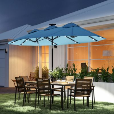 9.7' Double-sided Patio Umbrella with Tilt,