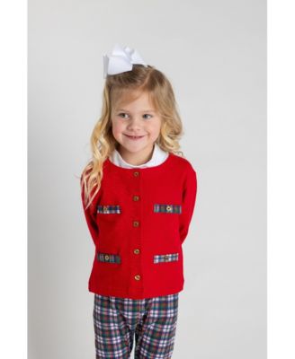 Toddler Girls Red French Terry Jacket