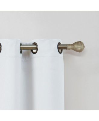 Set of 2 Thermal Room Darkening Grommet Top Curtains For Small Windows