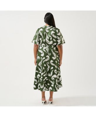 Women's Sandswept Elasticated Midi Dress