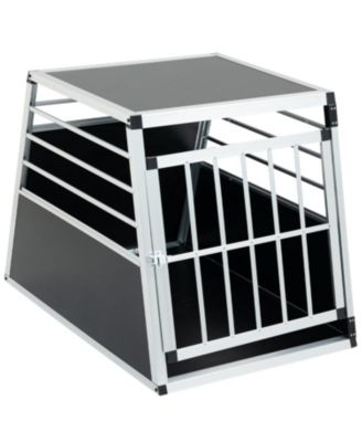 Aluminum Pet Transport Box - 35x25x27in Black/Silver