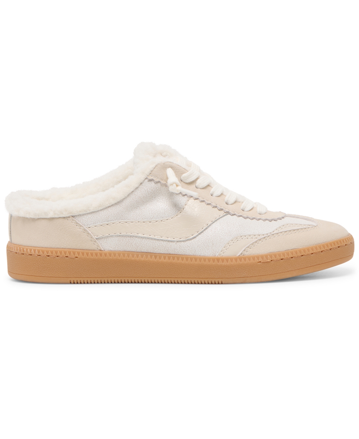Dolce Vita Notice Faux Shearling Sneaker In Neutral